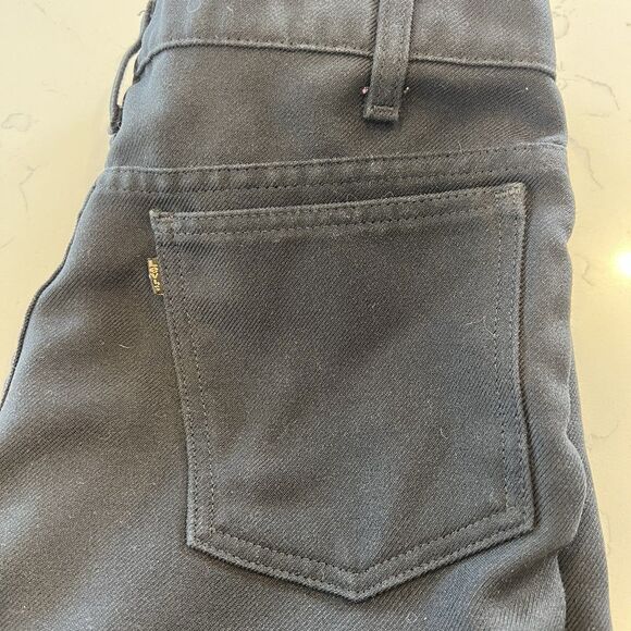 Vintage Levi’s Black 100% Polyester Pants 32x34 Made In USA Scoville Zipper - Picture 2 of 10